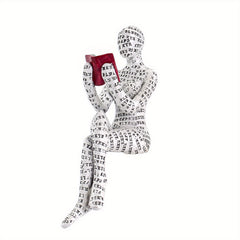 Woman Reading Pulp Mold Resin Furnishing Articles
