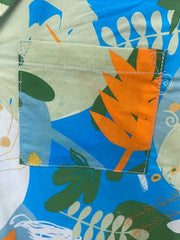 Leaf Graphic Print Boys Lapel Shirt for Summer Outdoor