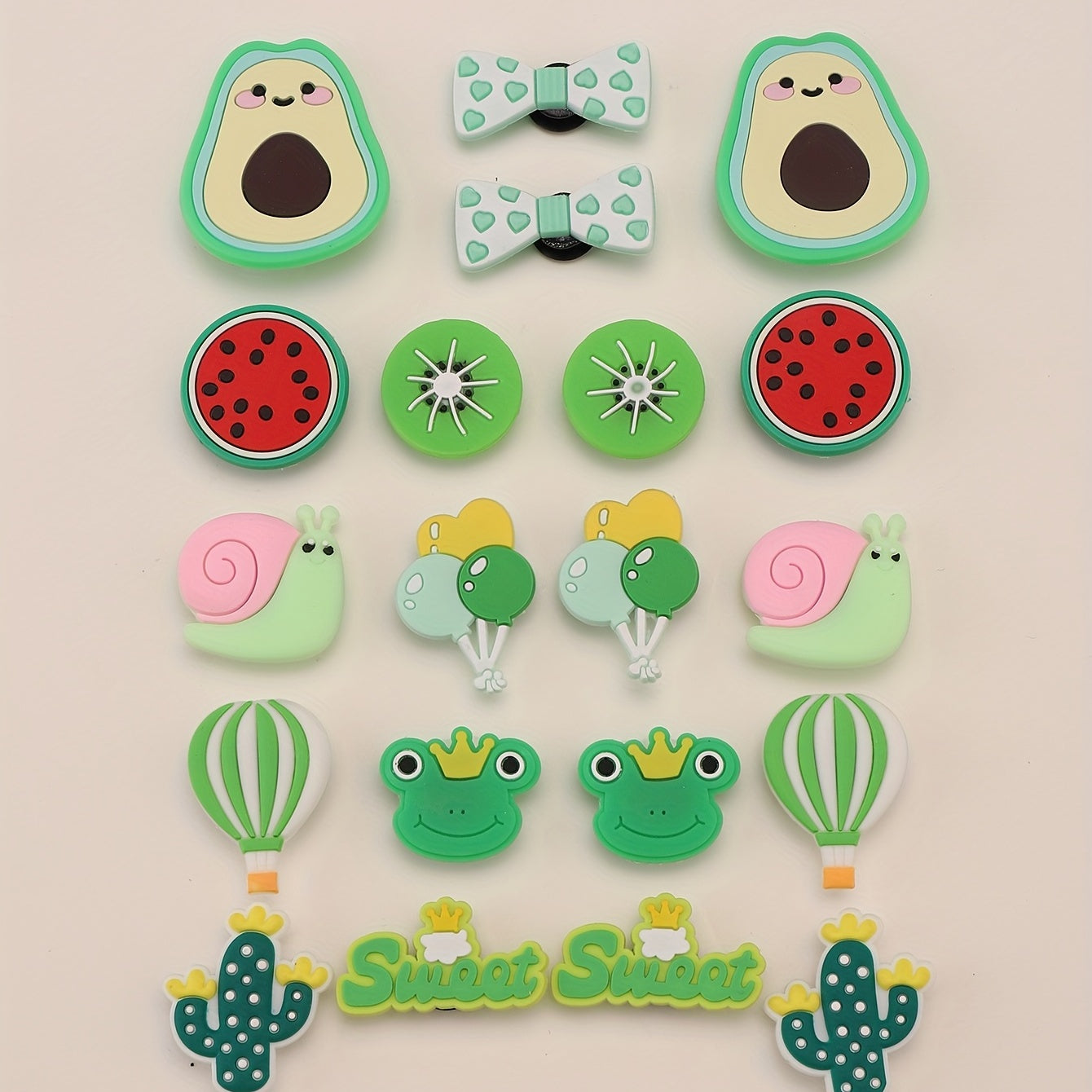 20pcs PVC Fruit Shoe Charm for Girls Sandals Slippers