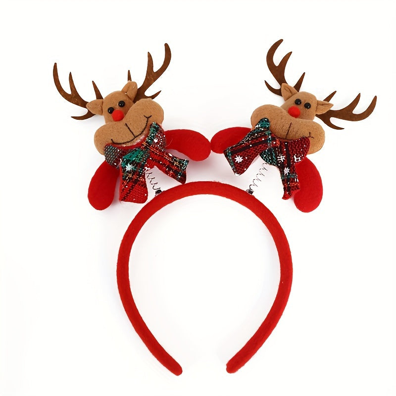 Christmas Party Supplies Bear Head Hair Hoop Holiday Props Headwear