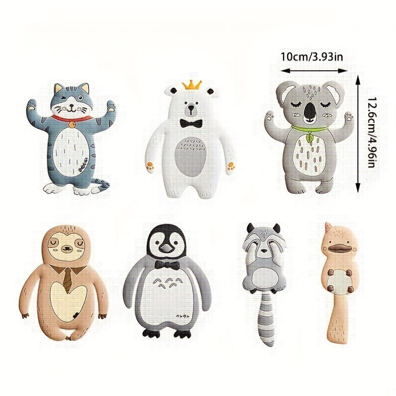 Cartoon Animal Hooks Nail Curved Sticky Hooks PVC Back Door Hooks