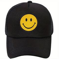 Vintage Mesh Trucker Hat with Smile Foam High Crown