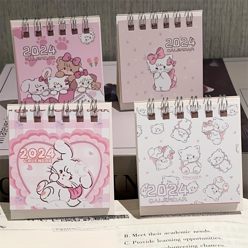 Cartoon Kitten Desk Calendar Student Desktop Book