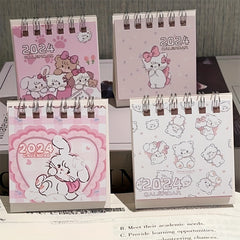 Cartoon Kitten Desk Calendar Student Desktop Book