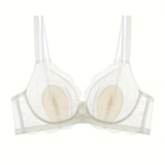 Lace Push Up Bra Breathable Scallop Trim Women's Lingerie