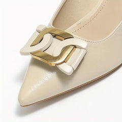 Women's Buckle Decor Pumps Stiletto Heels