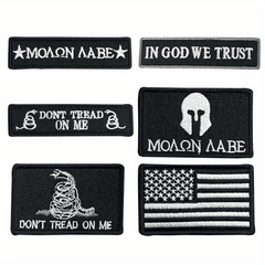 Men's Skull Embroidered Flower Patch Outdoor Stickers