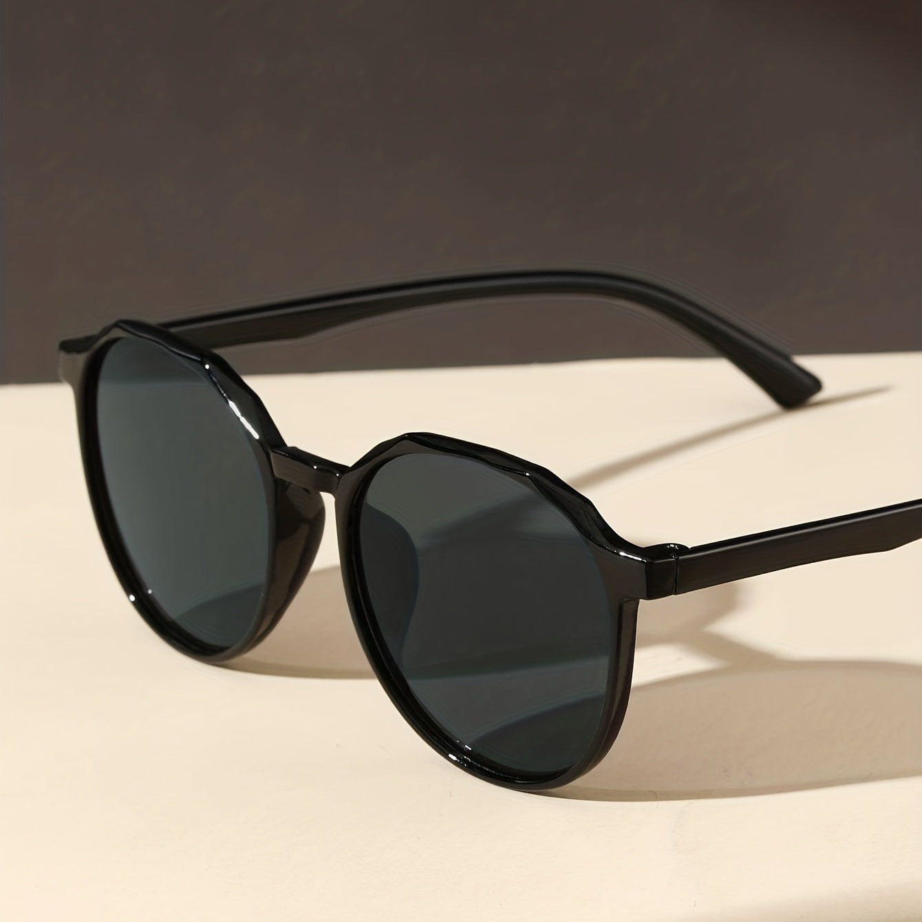 Round Frame Sunglasses Classic Casual Sunshade Eyewear