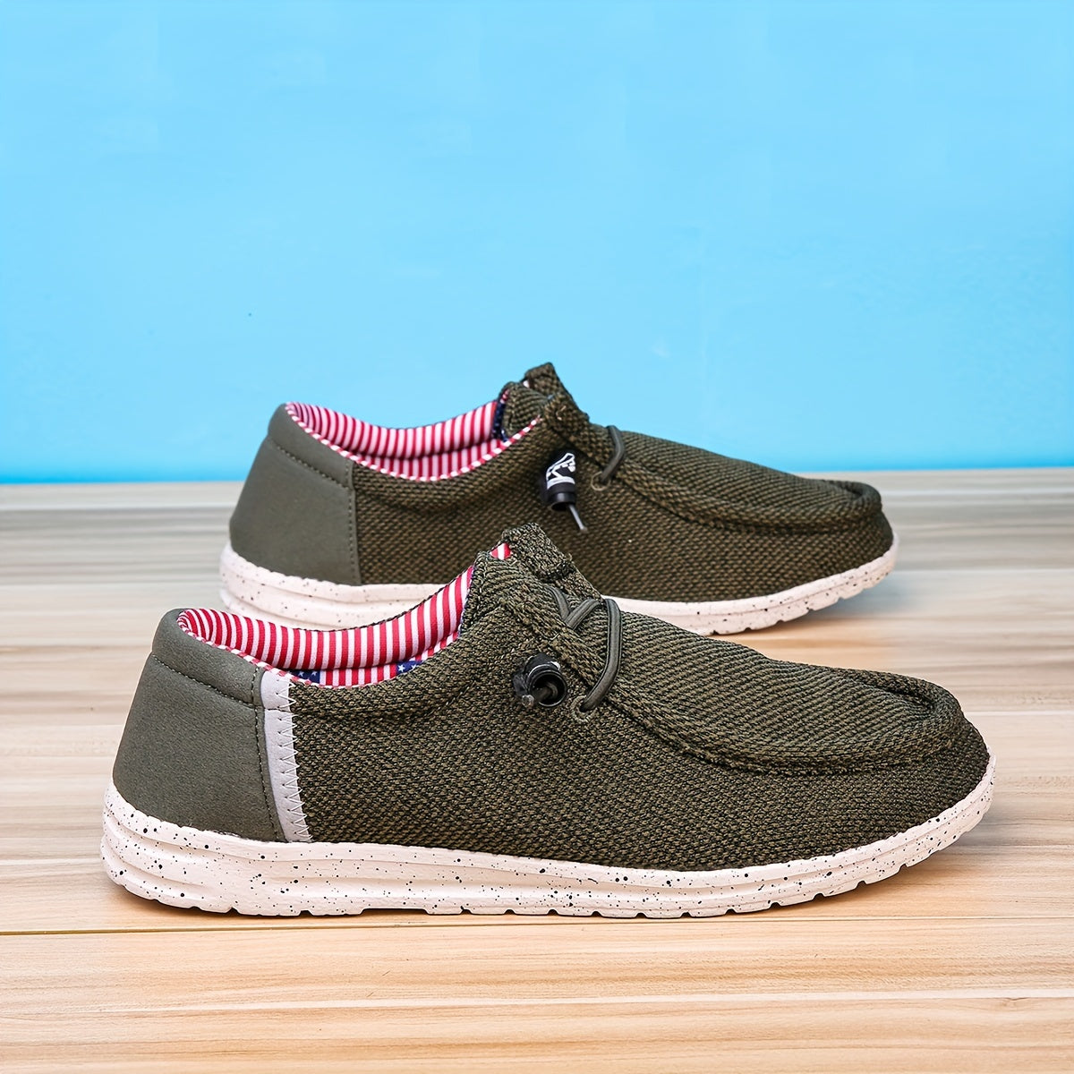 Men's Canvas Lace Up Casual Shoes Non Slip Sneakers