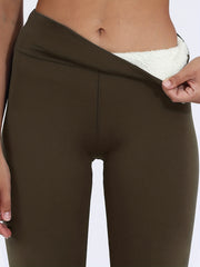 Women's High Waist Fleece Leggings Winter Warmth