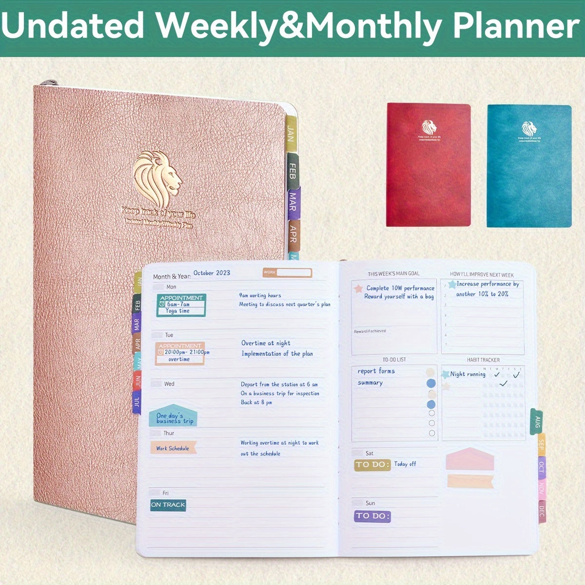 A5 Weekly Planner & Goals Journal - Time Management & Productivity