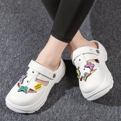 Women's Hollow Out Sandals Breathable Round Closed Toe Shoes