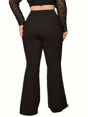  High Rise Flared Leg Trousers