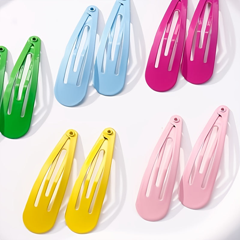 30pcs Assorted Glossy Snap Prong Hair Clips for Ladies Girls Hair Bows