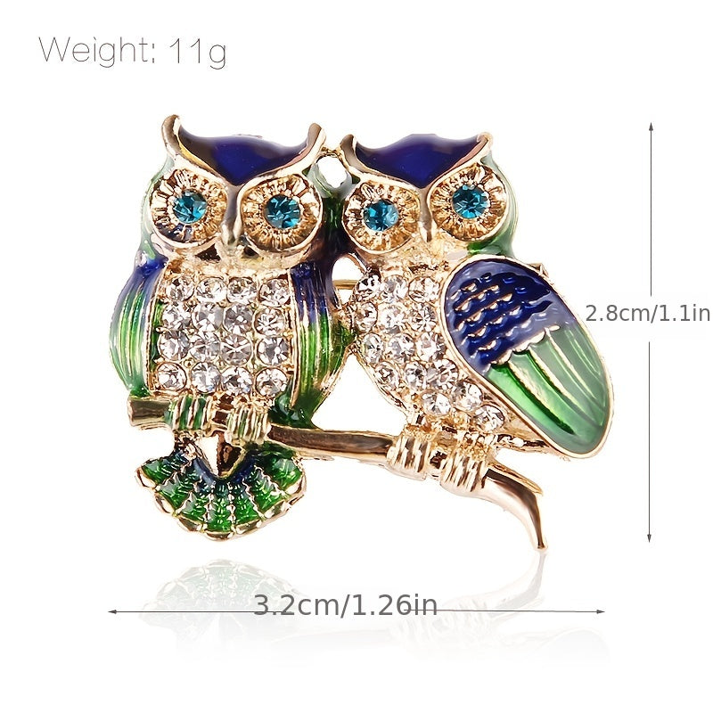 Cute Owl Brooch Safety Pins for Women Girls Clothing