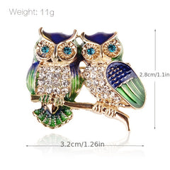 Cute Owl Brooch Safety Pins for Women Girls Clothing