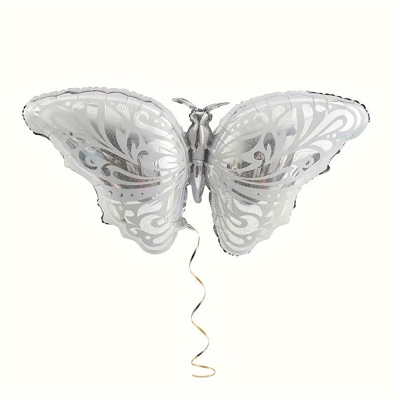 5pcs Silvery Butterfly Balloon Wedding Birthday Decor