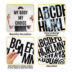 3 Sheets 3" Letter Stickers Large Size DIY Car Wall School Decoration