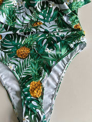  Vacay Swimsuit Women's Plus Tropical Print One Piece Swimsuit