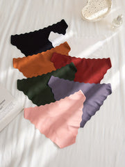 7pcs Scallop Trim Seamless Intimates Panties Women's Lingerie