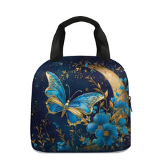 Butterfly Insulated Lunch Bag - Leakproof Handbag for Travel