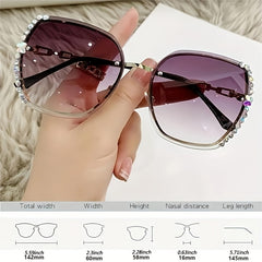 Oversized Cat Eye Gradient Lens Sunglasses for Women Men