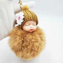 Cartoon Fur Ball Keychain Charm for Bags