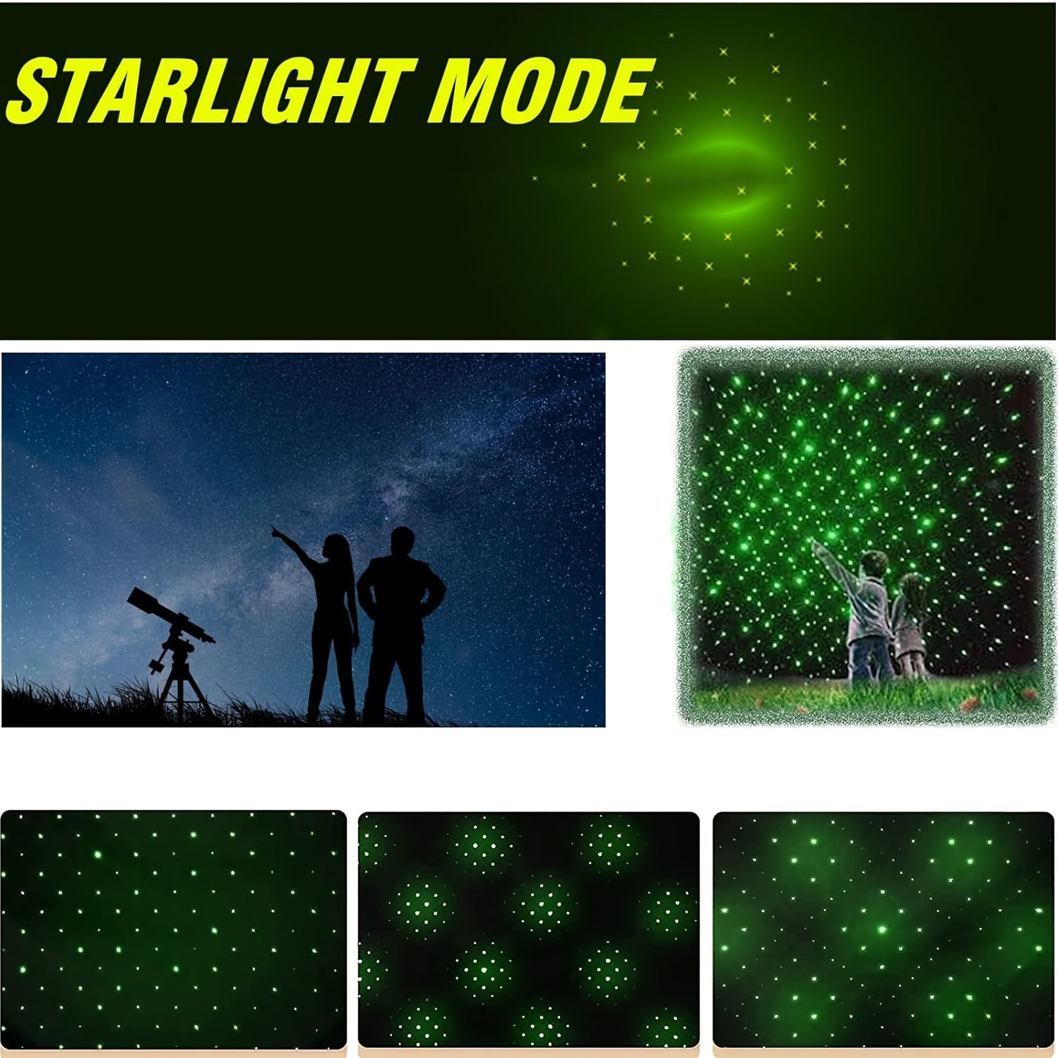 High Power Green Laser Pointer USB Charging Perfect for Night Walking