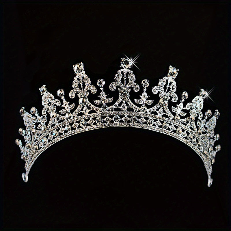 Crystal Tiara Crown With Comb for Women Girls - Bridal Wedding Prom Party