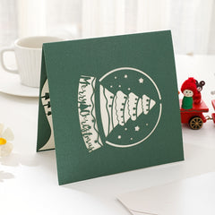 3D Christmas Pop Up Card Merry Christmas Greeting Card Holiday Blessing Card