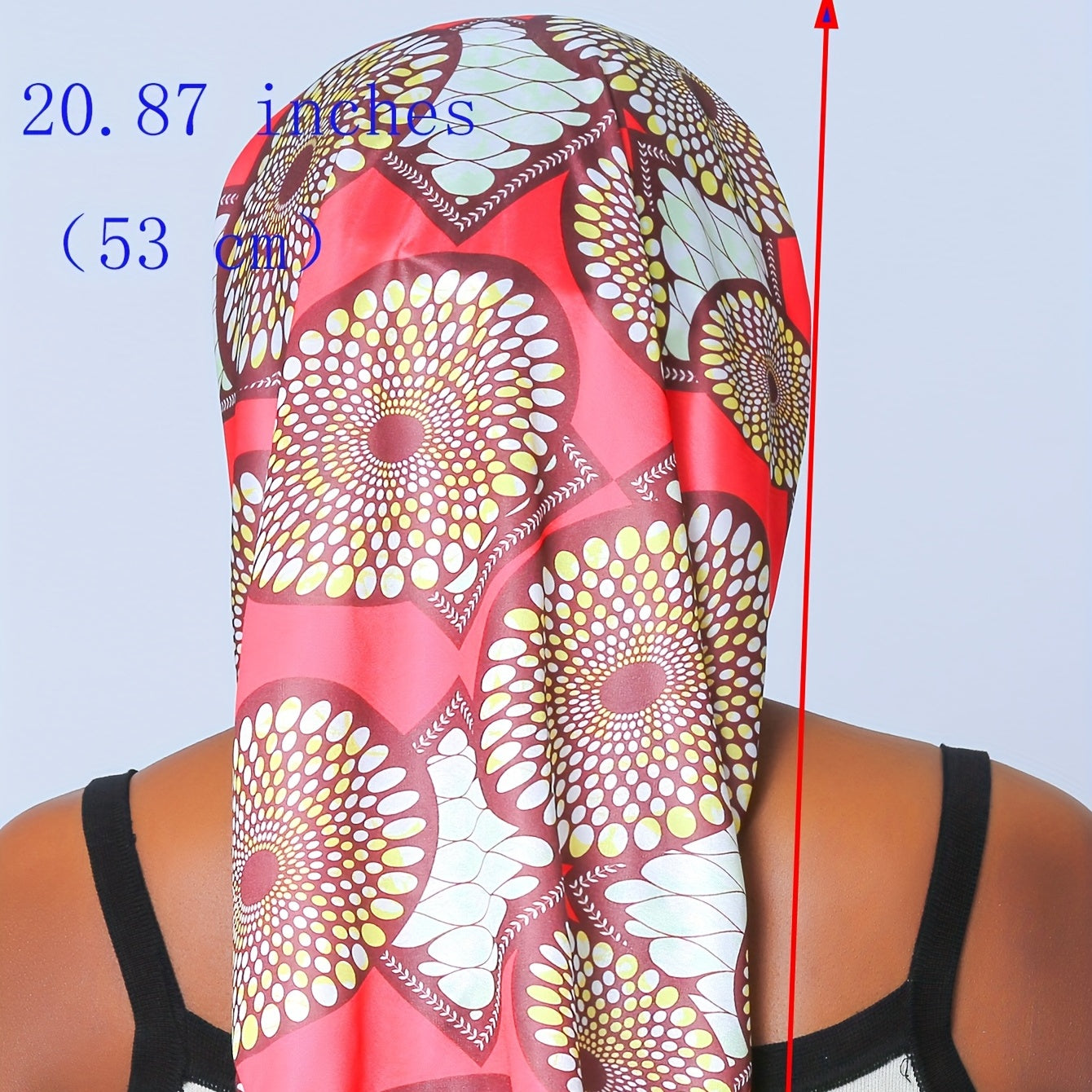 Red Satin Hair Bonnet Wide Brim Elastic Hair Protection Cap