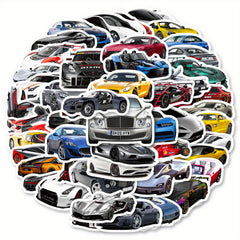 50pcs Racing Car Stickers Waterproof DIY Decorate Party