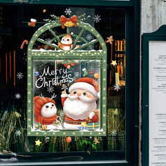 Christmas Window Sticker Santa Claus Snowman Decoration