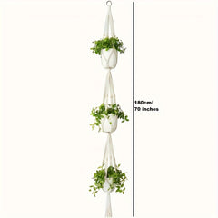 Macrame 2 Tier Plant Hanger 124 cm 177 cm