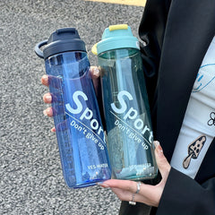 750ml Clear Leakproof Straw Tumbler Flip Top Water Bottle