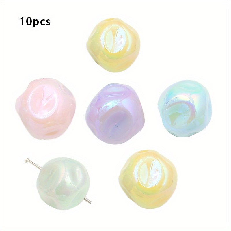 10pcs Acrylic Colorful Fig Pattern Beads Straight Hole DIY Mobile Chain