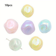 10pcs Acrylic Colorful Fig Pattern Beads Straight Hole DIY Mobile Chain