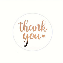 500pcs Rose Foil Thank You Stickers for Business Decoration