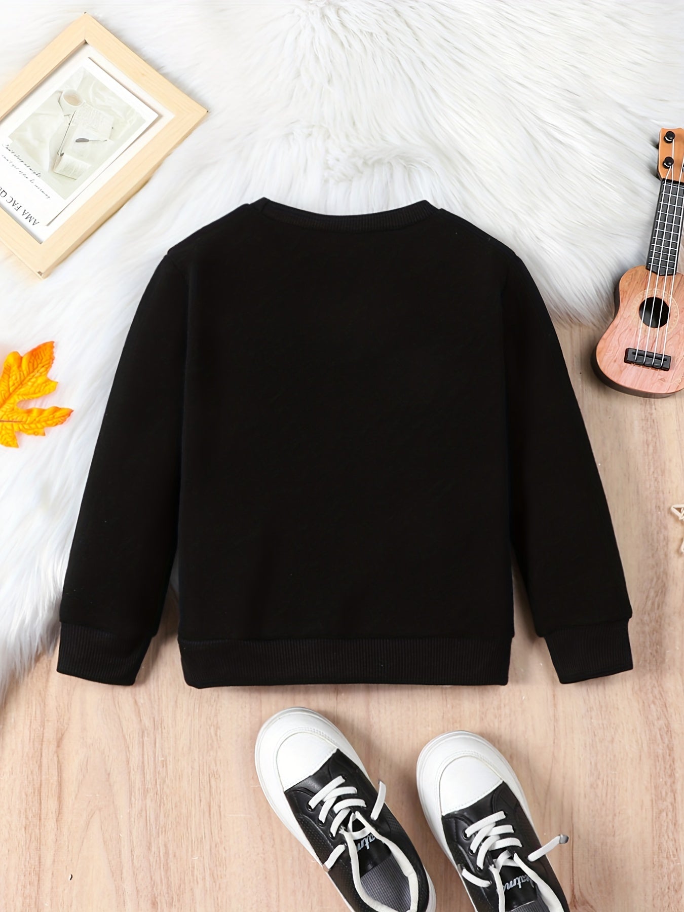 Checkerboard Pattern Kid's Thermal Sweatshirt