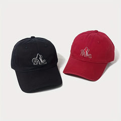 Unisex Breathable Adjustable Baseball Cap With Letter Embroidery