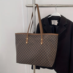 Vintage Pattern Tote Bag Large Capacity Stylish Shoulder Bag