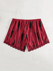 Women's Plus Tie Dye Lace Shorts