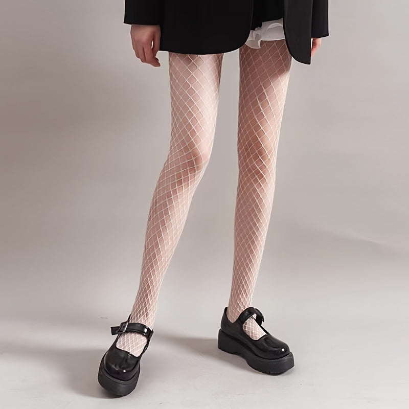 2-Pack High-Waist Sheer Fishnet Tights Pantyhose Stockings