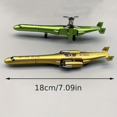 Creative Helicopter Foldable Mini Airplane Model Toy Pen