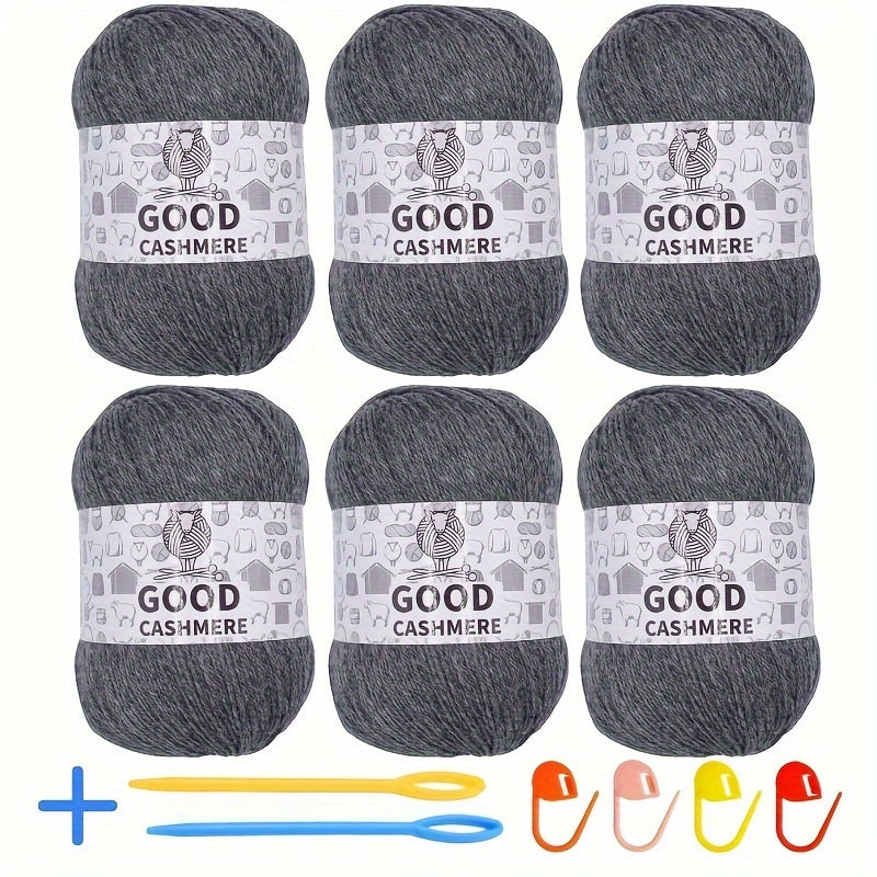 6pcs Cashmere Yarn 3ply Soft Warm Yarn For Knitting And Crocheting Sweater