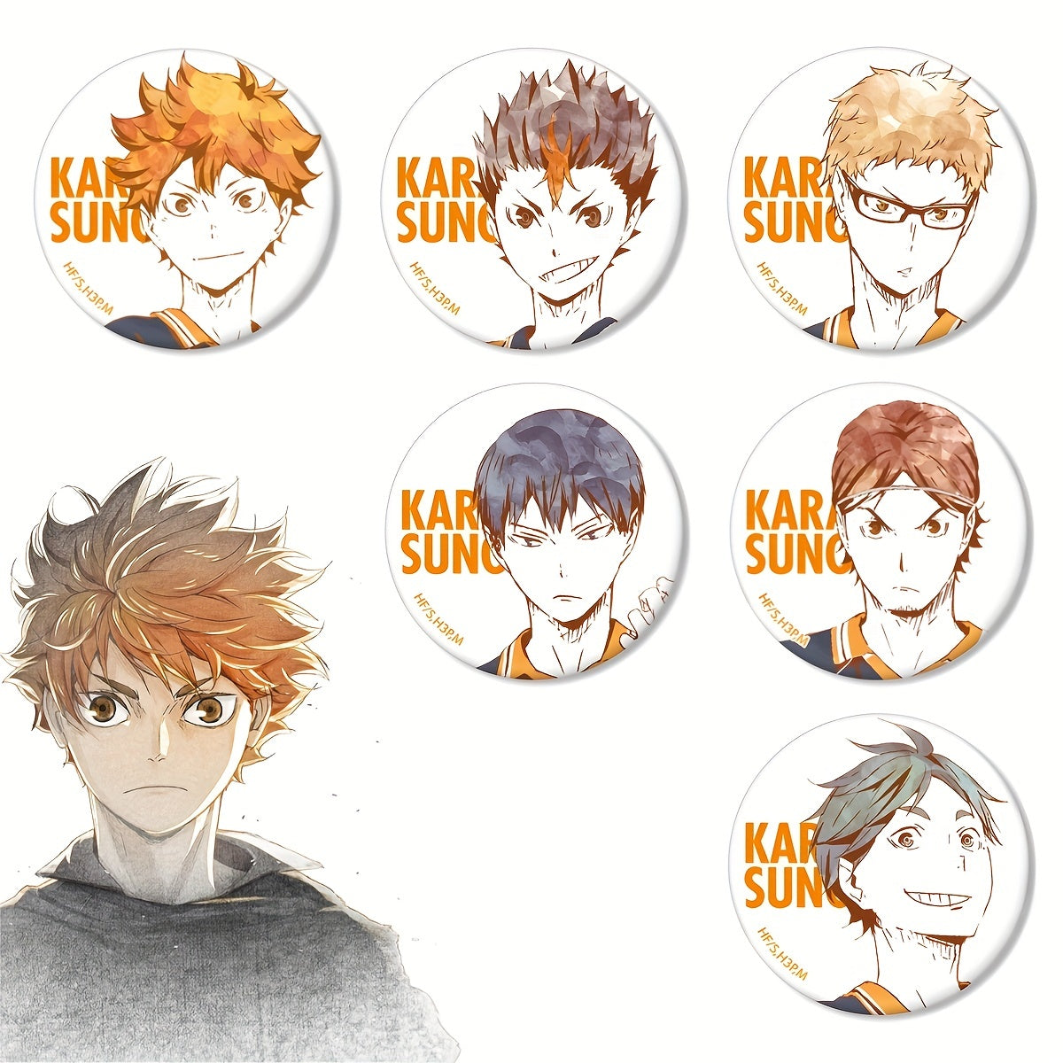 Game Cartoon Badges Character Figure Anime Pendant Decoration Tinplate Brooch