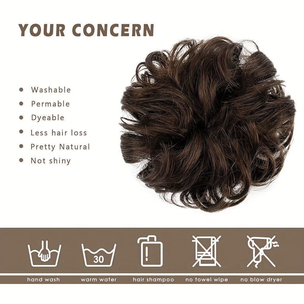 16 Cm Brazilian Human Hair Messy Bun Chignon Extensions