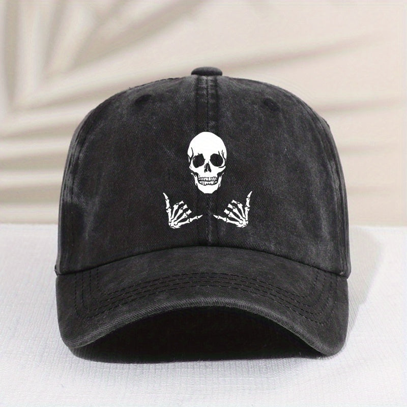 Kids Vintage Double Skull Baseball Cap Sunshade