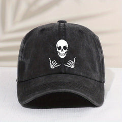 Kids Vintage Double Skull Baseball Cap Sunshade