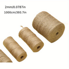100 Meters Natural Jute Rope Cord String Twine Burlap Ribbon Crafts Sewing DIY